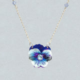 Garden Pansy Pendant Necklace