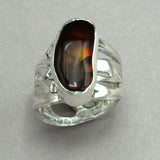 Mexican Fire Agate Sterling Silver Ring