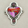 Tabra Heart Charm with Garnets