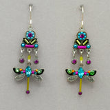 Firefly Dragonfly & Flower Earrings