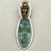 Tabra Bronze Jaguar and Ocean Jasper Pendant